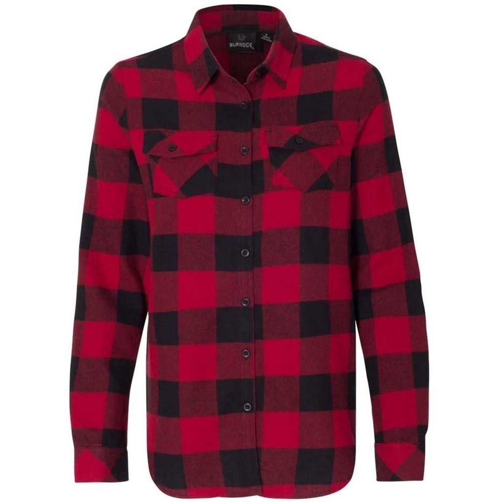 Burnside buffalo print maids of honor flannel shirt long sleeve wedding medium‌